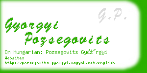 gyorgyi pozsegovits business card